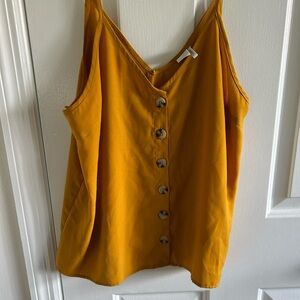 Paper Crane Mustard Button-Front Camisole